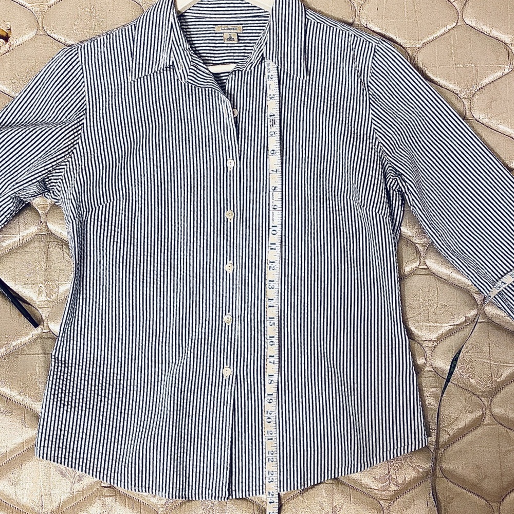 Vintage L.L. Bean Seersucker Blouse